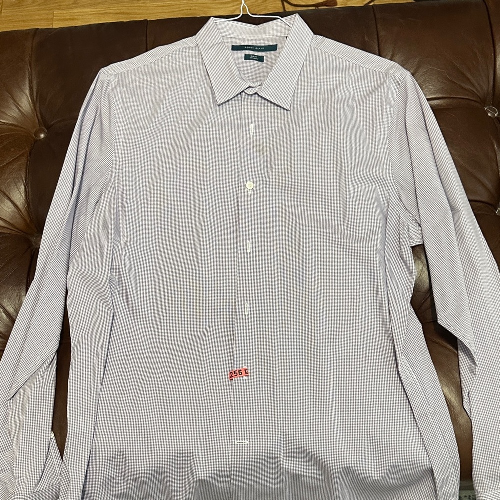 Perry Ellis Light Gray Dress Shirt